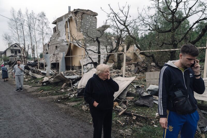 Aftermath of Heavy Russian Airstrikes in Kyiv