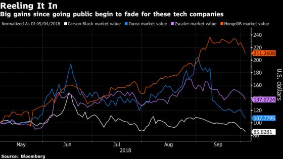 Newly Public Tech Firms Face Reality 