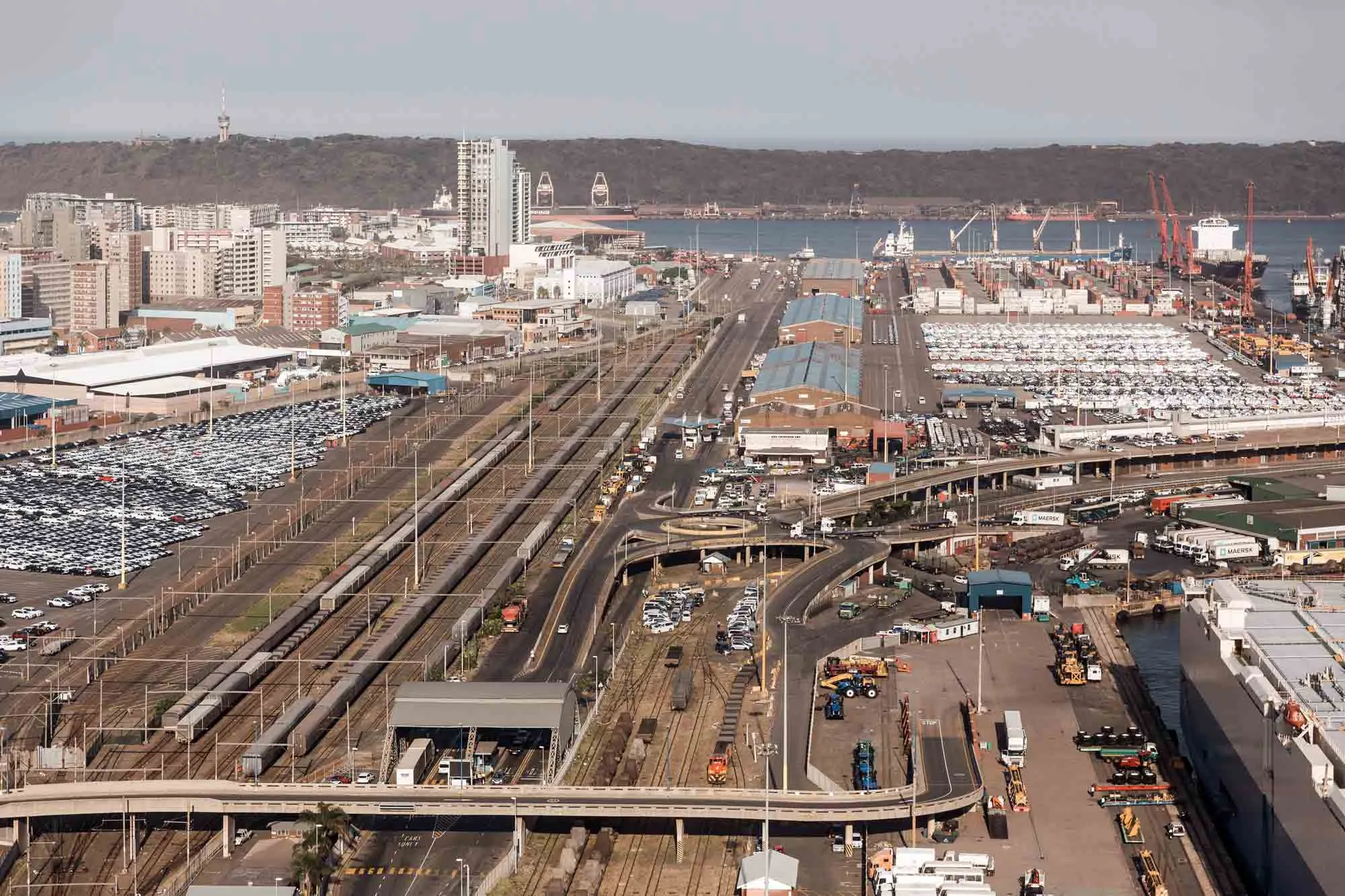 The&nbsp;Port of Durban in South Africa on July 27. The Transnet-operated port is&nbsp;sub-Saharan Africa’s biggest container hub.