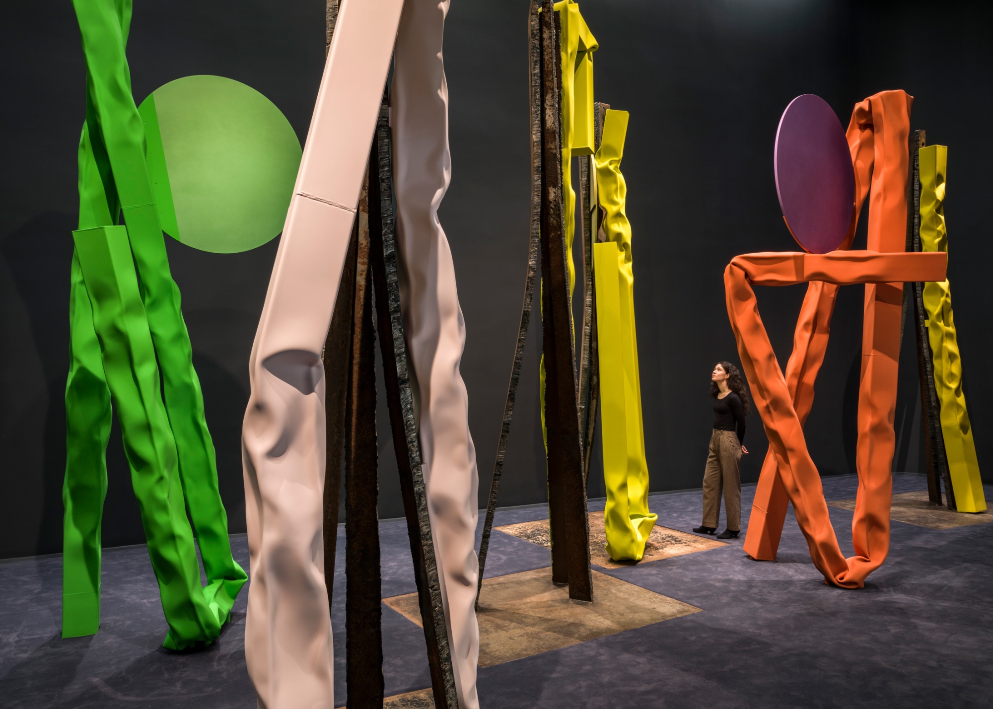 Carol Bove installation view Photographer: David Heald/The Solomon R Guggenheim Foundation