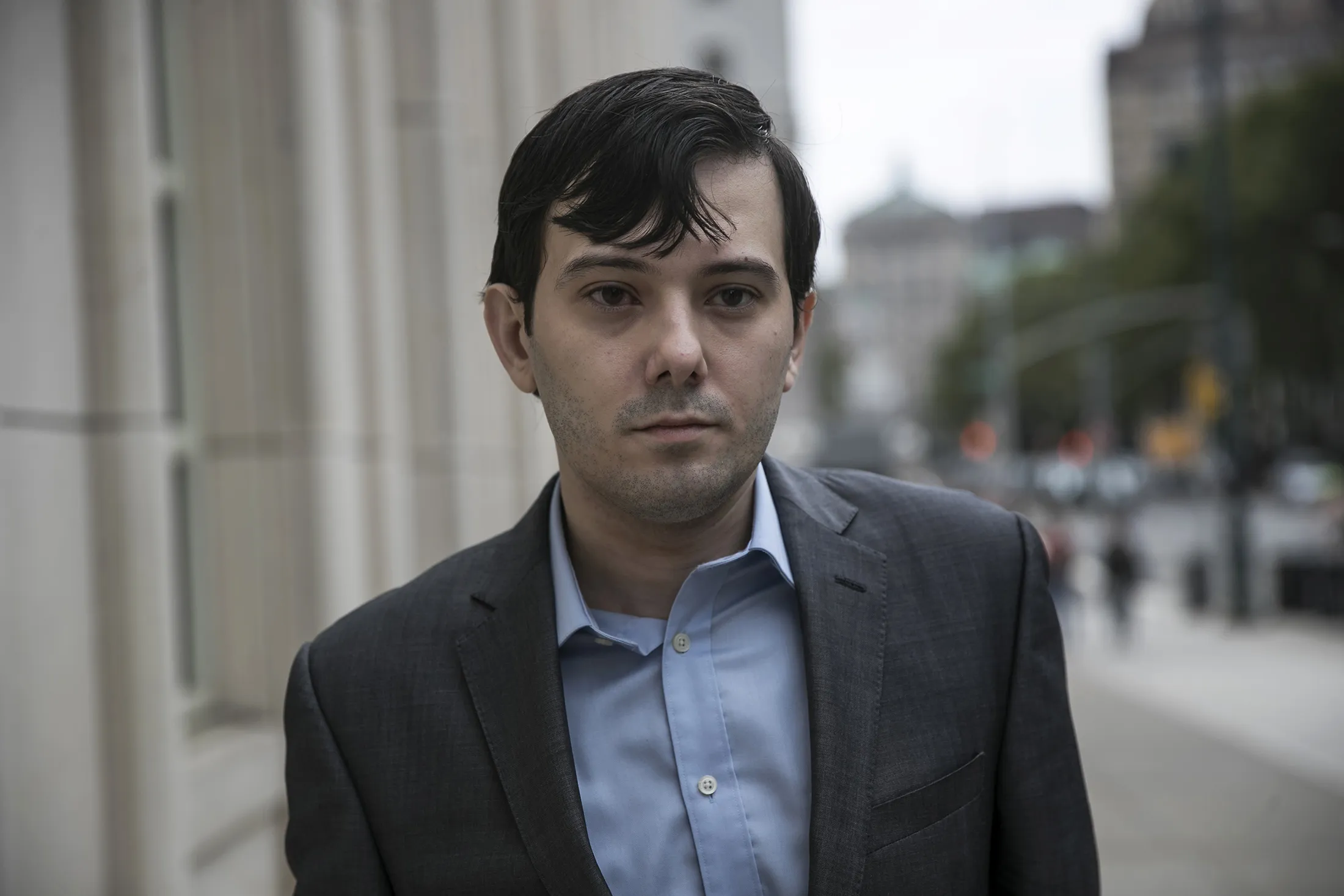 Martin Shkreli, former chief executive officer of Turing Pharmaceuticals AG, arrives at federal court in Brooklyn, N.Y., on July 14, 2016.
