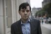 Martin Shkreli, former chief executive officer of Turing Pharmaceuticals AG, arrives at federal court in Brooklyn, N.Y., on July 14, 2016.
