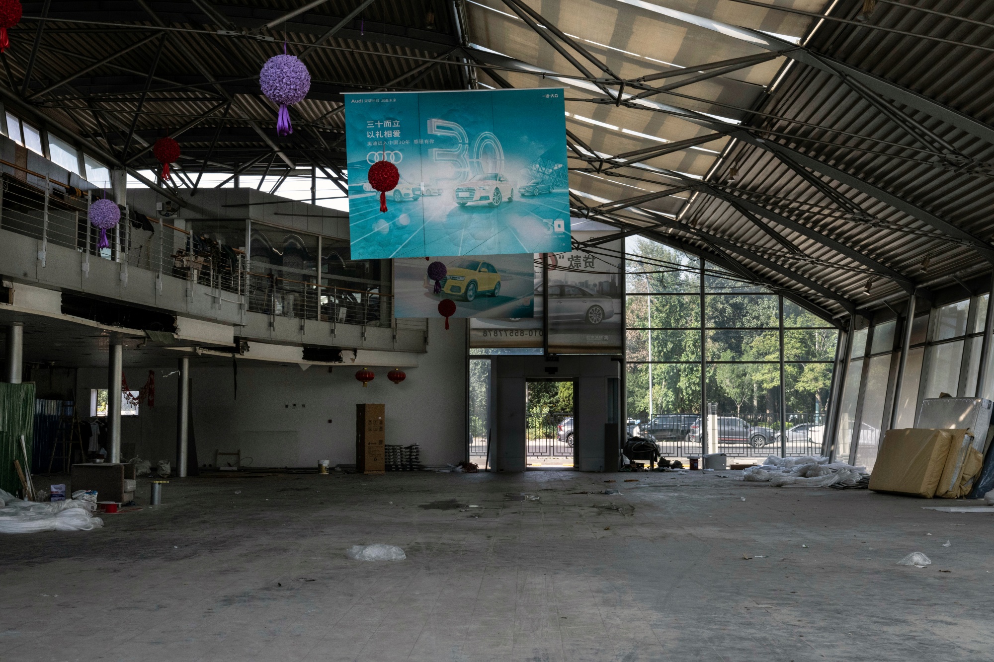 A shuttered Audi AG dealership in Beijing on Sept. 26.