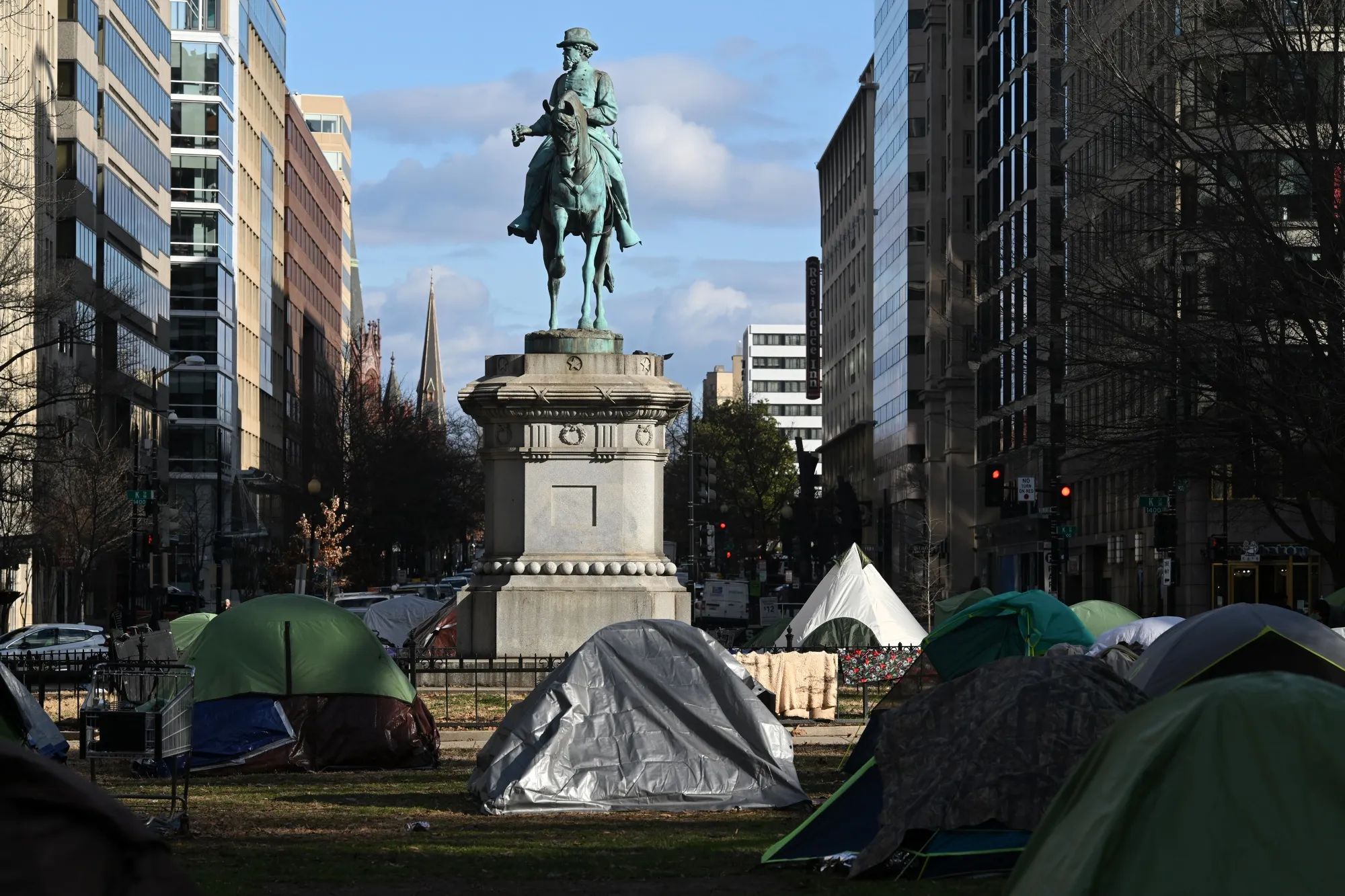 The tent encampment in McPherson Square on Jan.&nbsp;26, 2023 in Washington, DC.