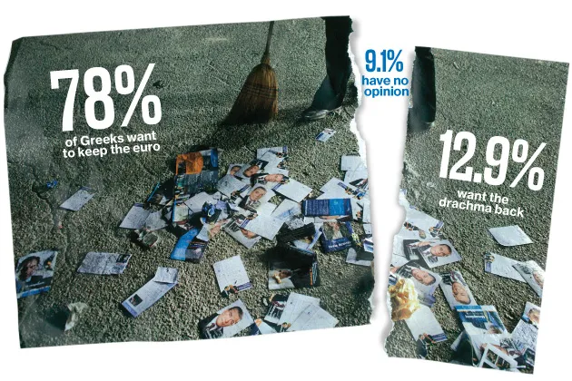 Sweeping up after a rally in the last presidential campaign