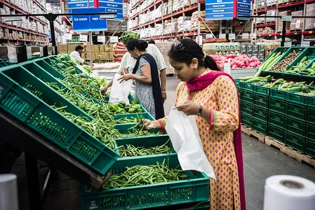 Shoppers at a Bharti Walmart Best Price Modern Wholesale store in Zirakpur, on the outskirts of Chandigarh in Punjab, India