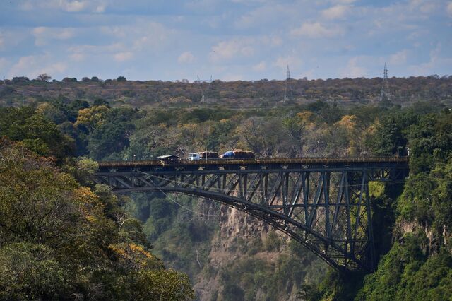 The Victoria Falls bridge linking Zambia and Zimbabwe was completed in 1905, and can only support one truck crossing at a time.