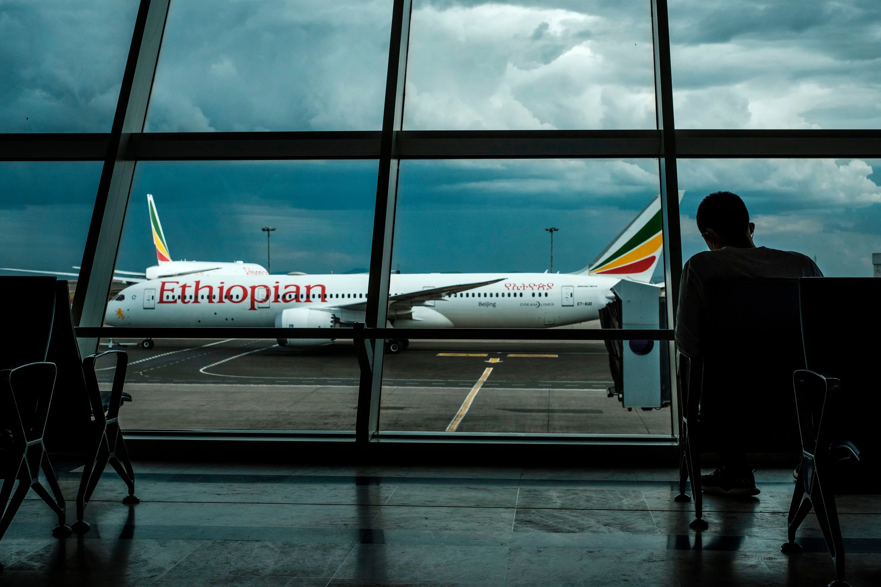 An Ethiopian Airlines aircraft&nbsp;at the Bole International Airport, in Addis Ababa, Ethiopia.