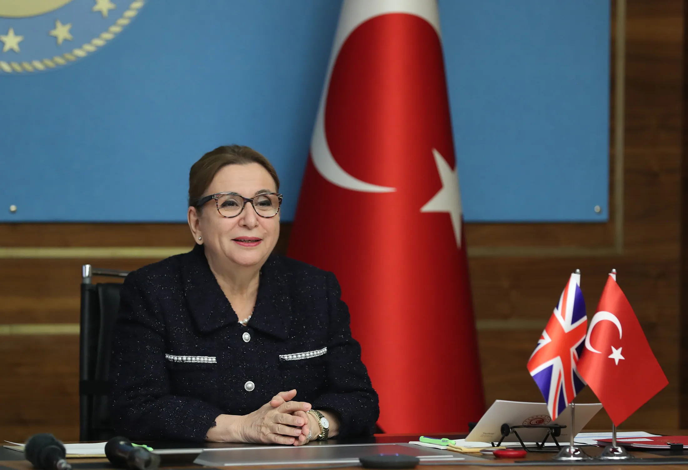 Ruhsar Pekcan attends the signing ceremony of Free Trade Agreement between Turkey and U.K. on Dec.&nbsp;29.