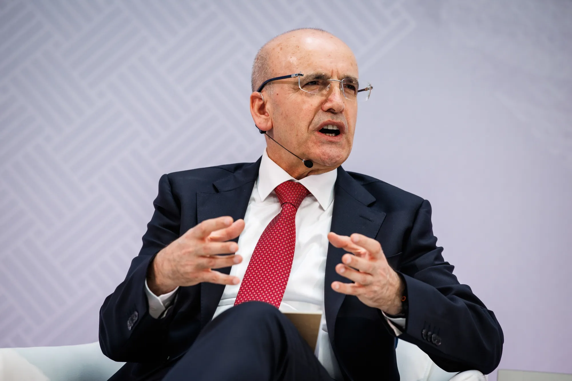 Mehmet Simsek, Turkey's finance minister, in Washington on April 17.