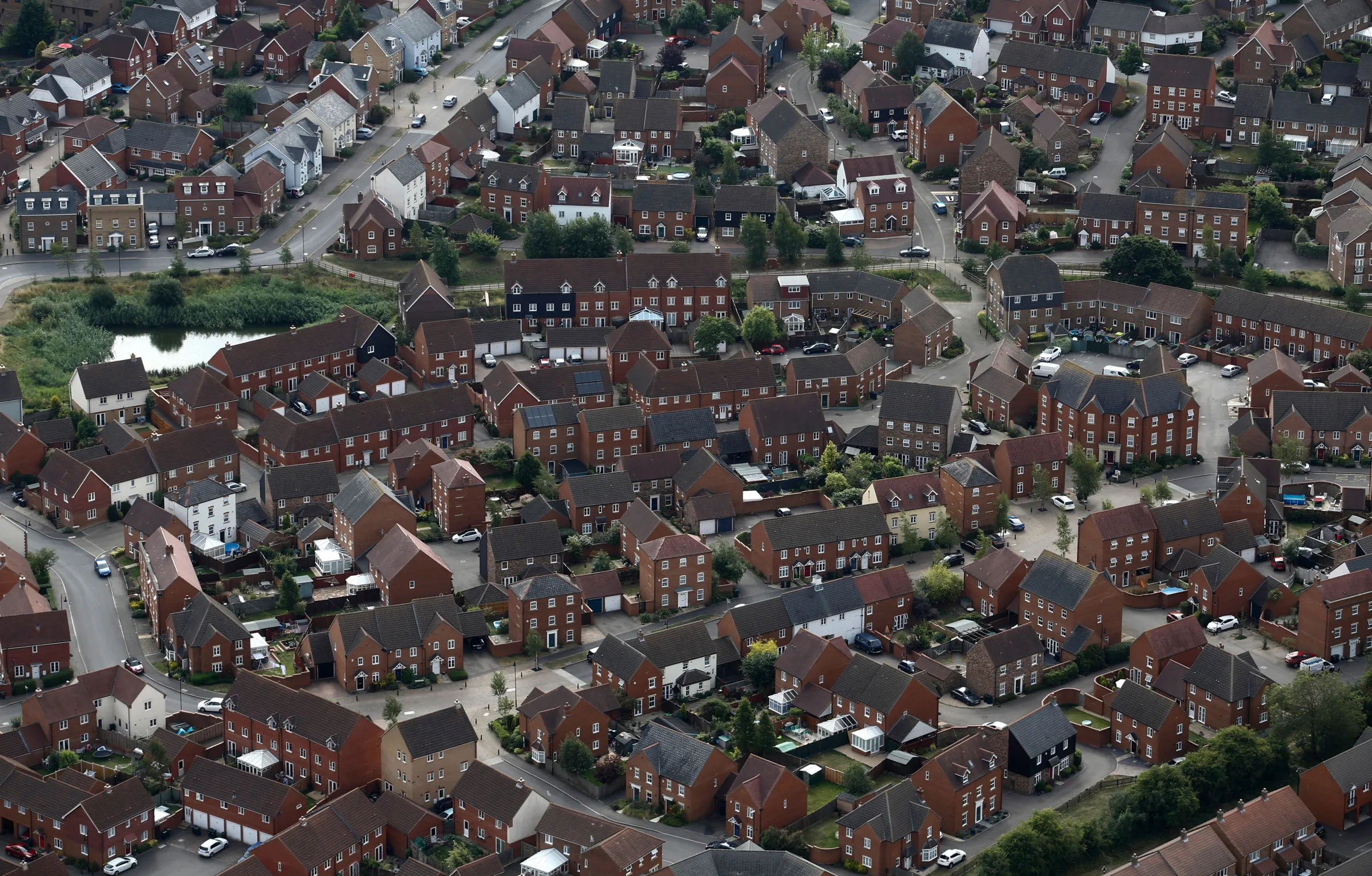 Aerial Views Of Residential Properties In South East England
