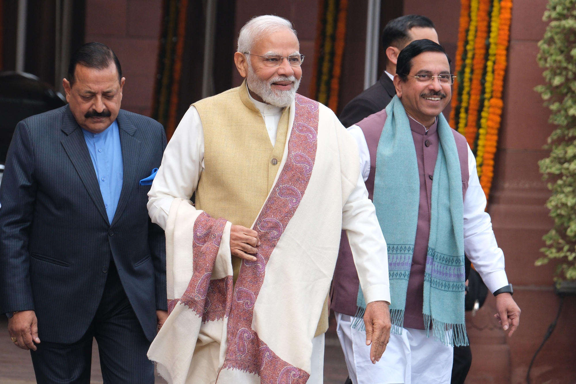 Narendra Modi&nbsp;on the opening day of the Budget Session at Parliament House in New Delhi, India, on Jan. 31.