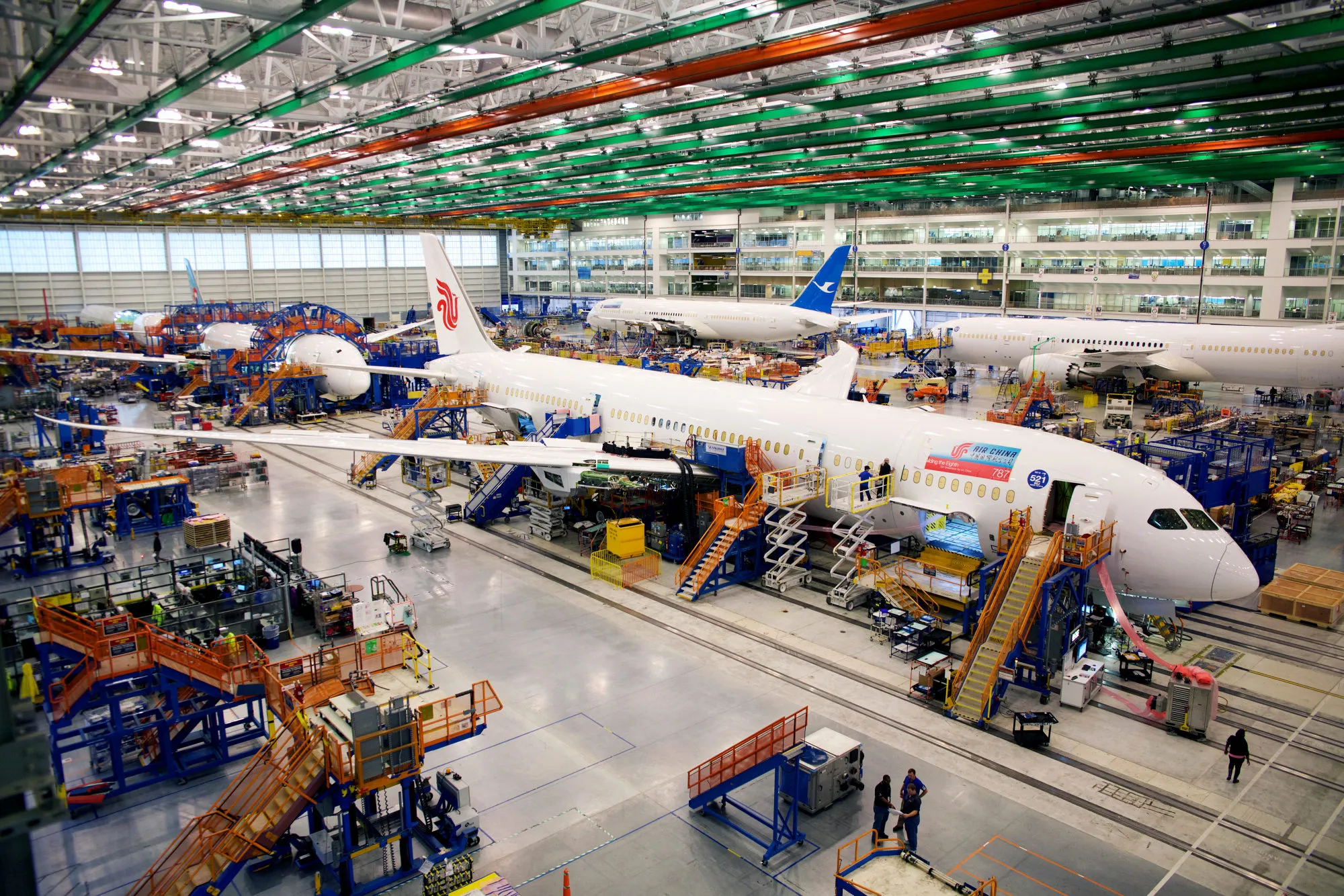 Boeing Co. 787 Dreamliner planes&nbsp;at the company's final assembly facility in North Charleston, South Carolina.