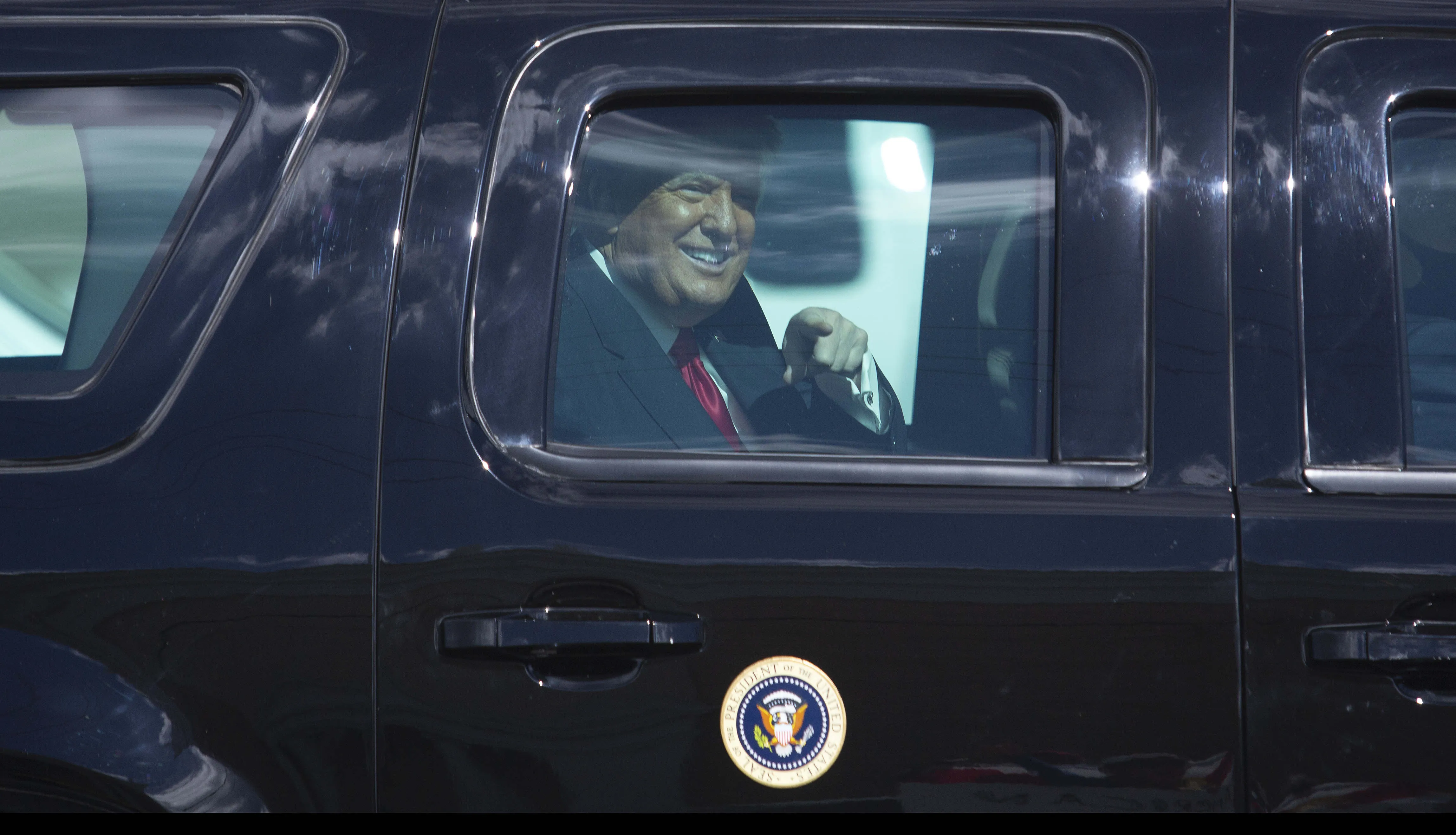 Donald Trump arrives at Mar-a-Lago in Palm Beach, Florida,&nbsp;on Jan. 20, 2021.&nbsp;