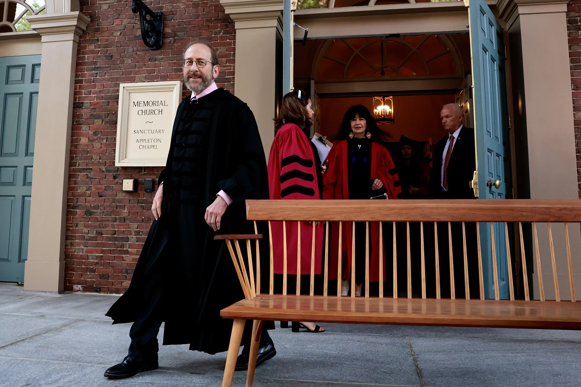 Alan Garber arrives at the 2024 Commencement at Harvard University in Cambridge, Massachusetts.