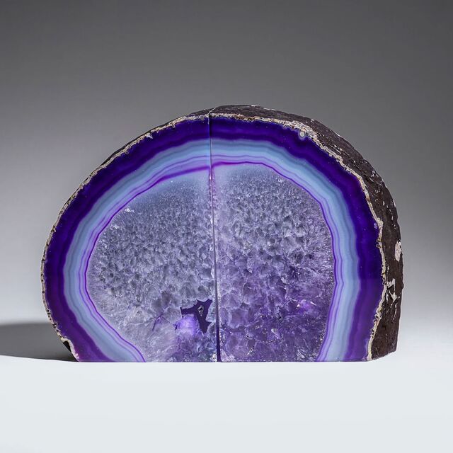 PURPLE AGATE BOOKENDS