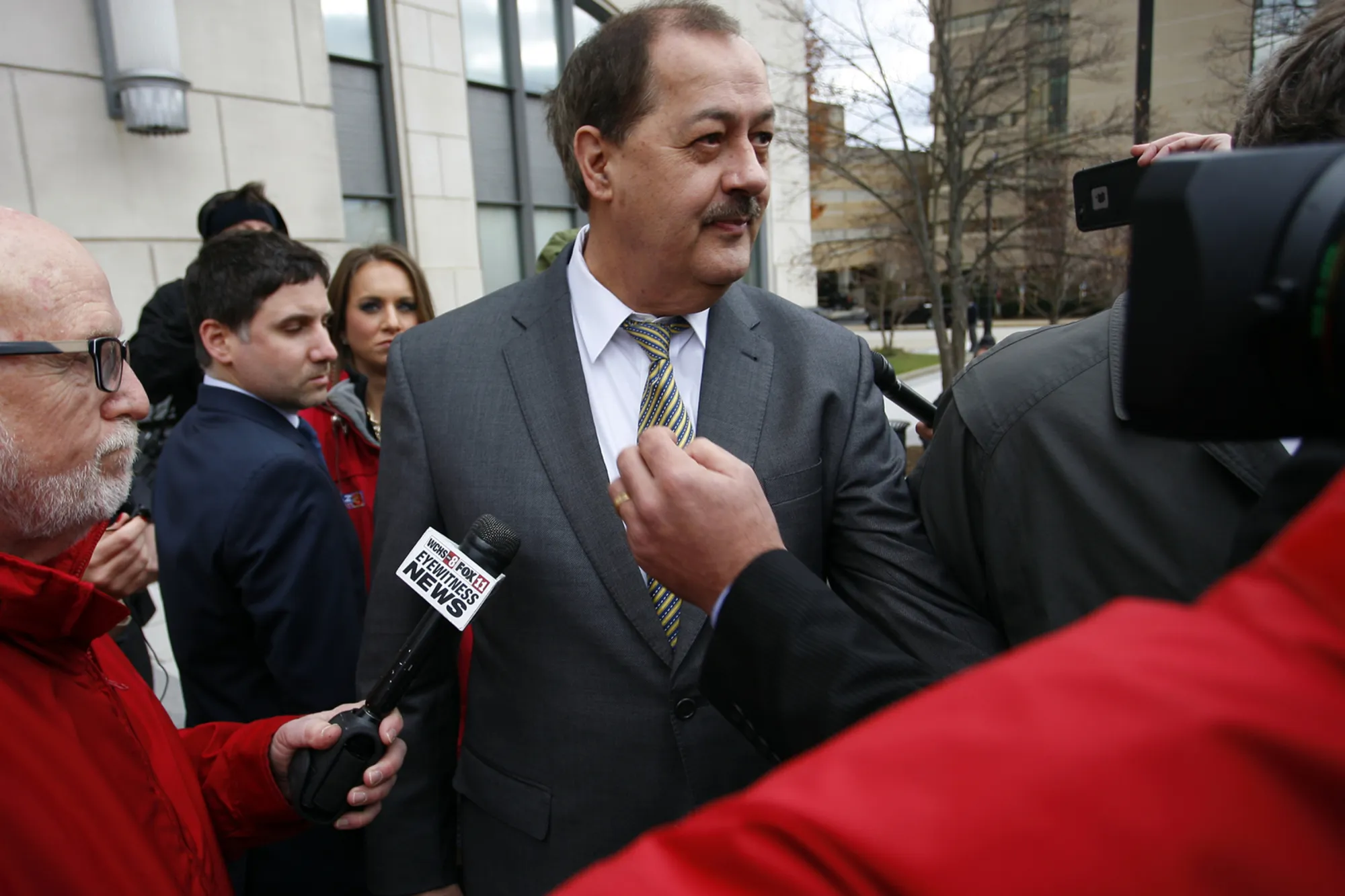 Blankenship&nbsp;exits the Robert C. Byrd U.S. Courthouse in Charleston, West Virginia, on Dec. 3, 2015.