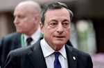 European Central Bank (BCE) President Mario Draghi arrives before an EU summit meeting on June 28, at the European Union headquarters in Brussels.
