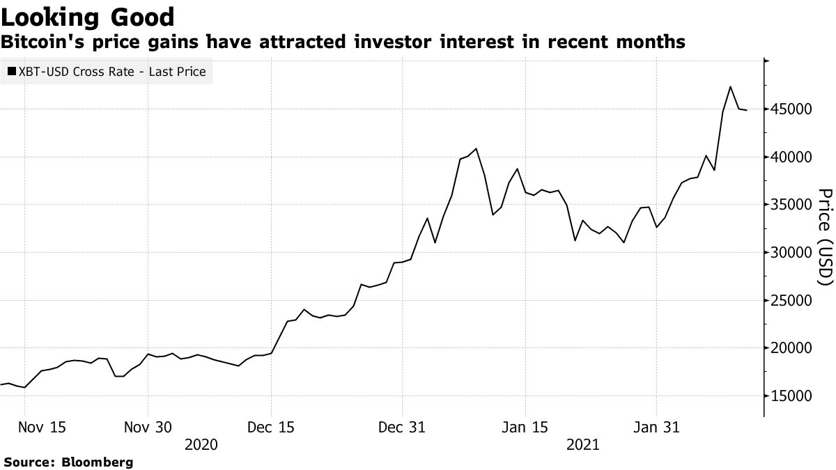 Bitcoin's price gains have attracted investor interest in recent months