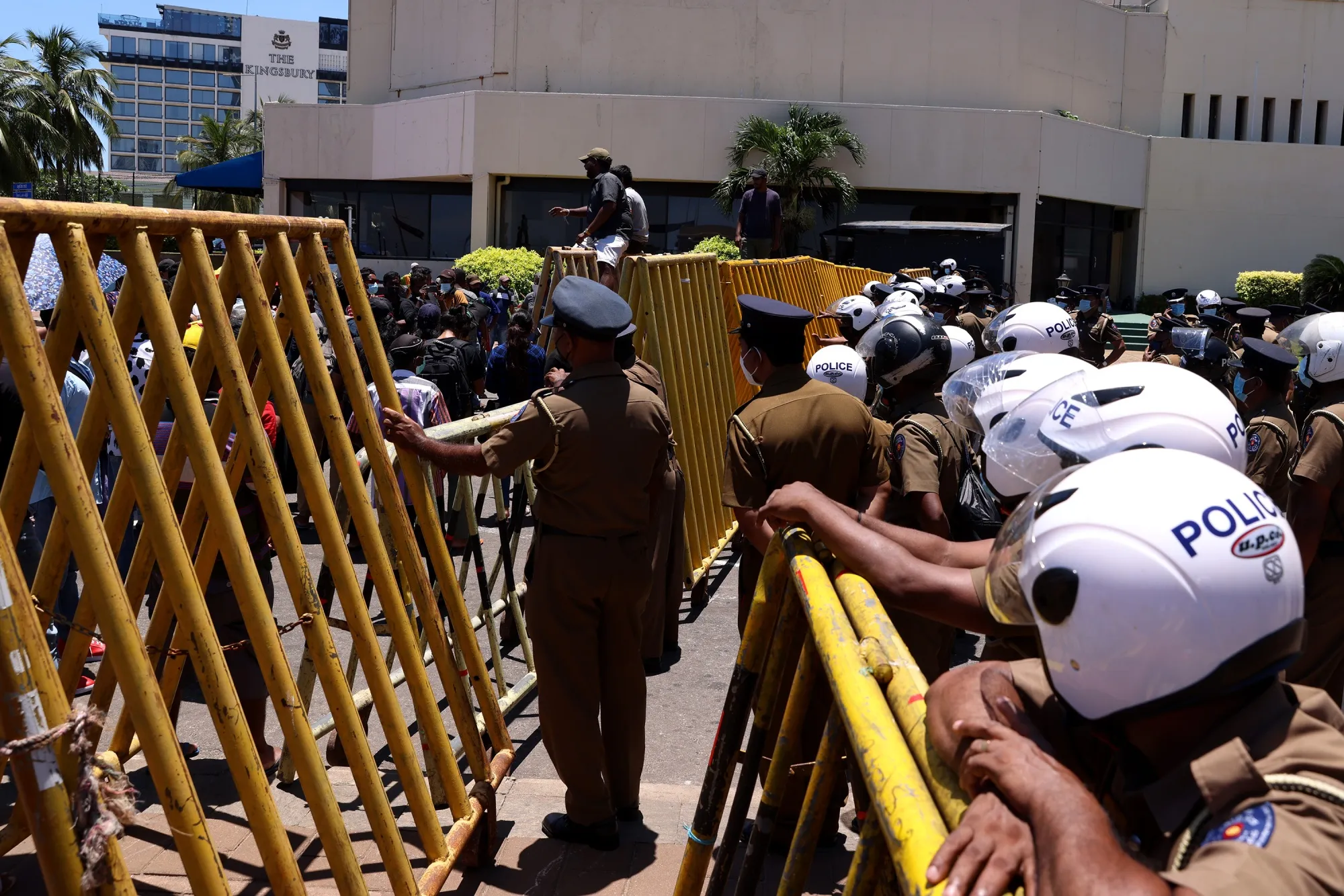 A protest amid the country's ongoing economic and political crisis in Colombo on April 24.