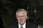Mark Meadows on Oct. 25. Like most White House aides and the president himself, Meadows is rarely seen wearing a mask.