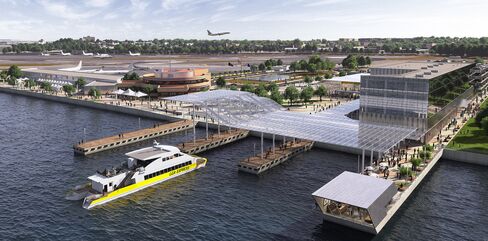 Water taxi in LGA redesign.