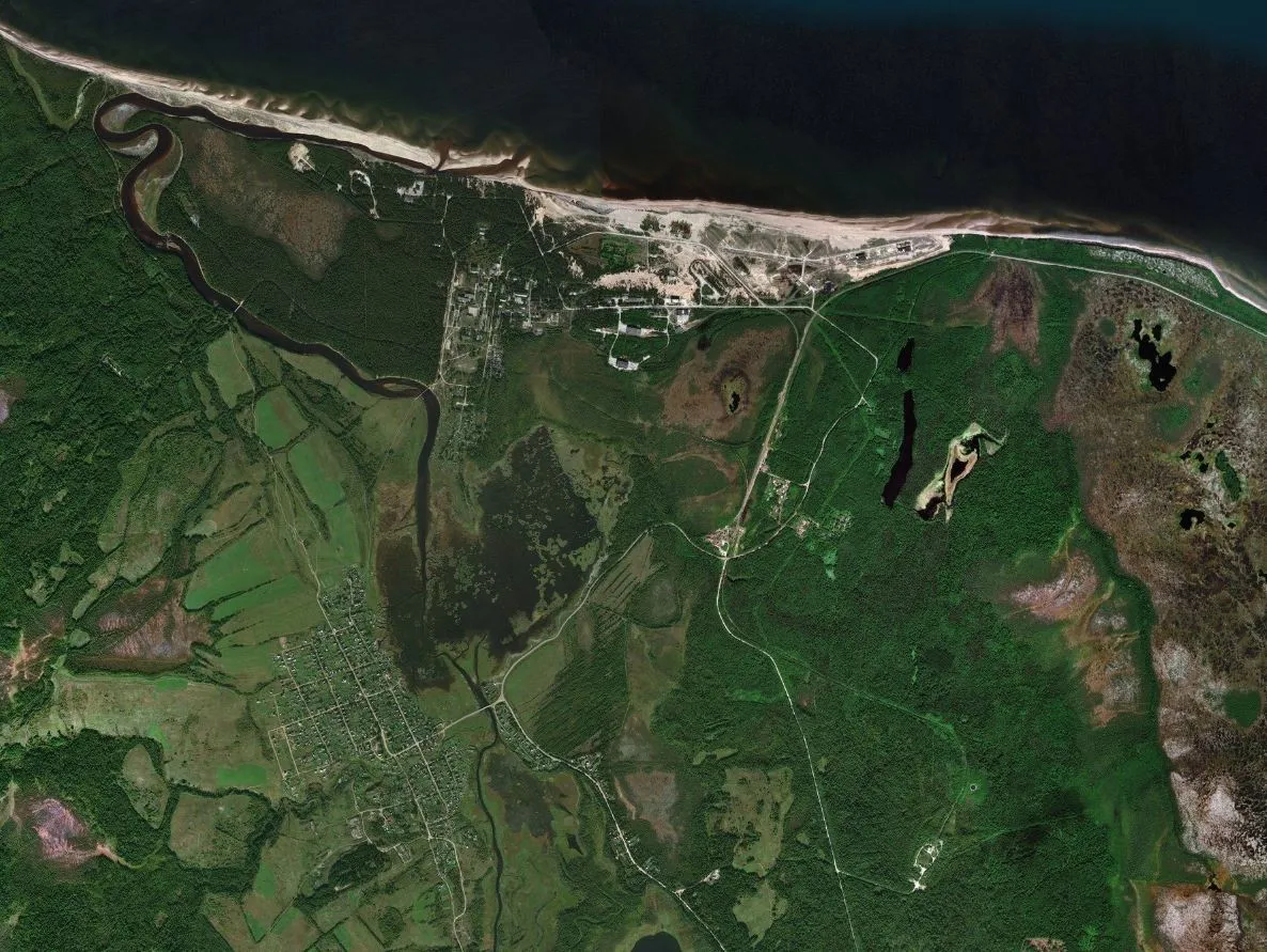 The area near the town of Nyonoksa.
