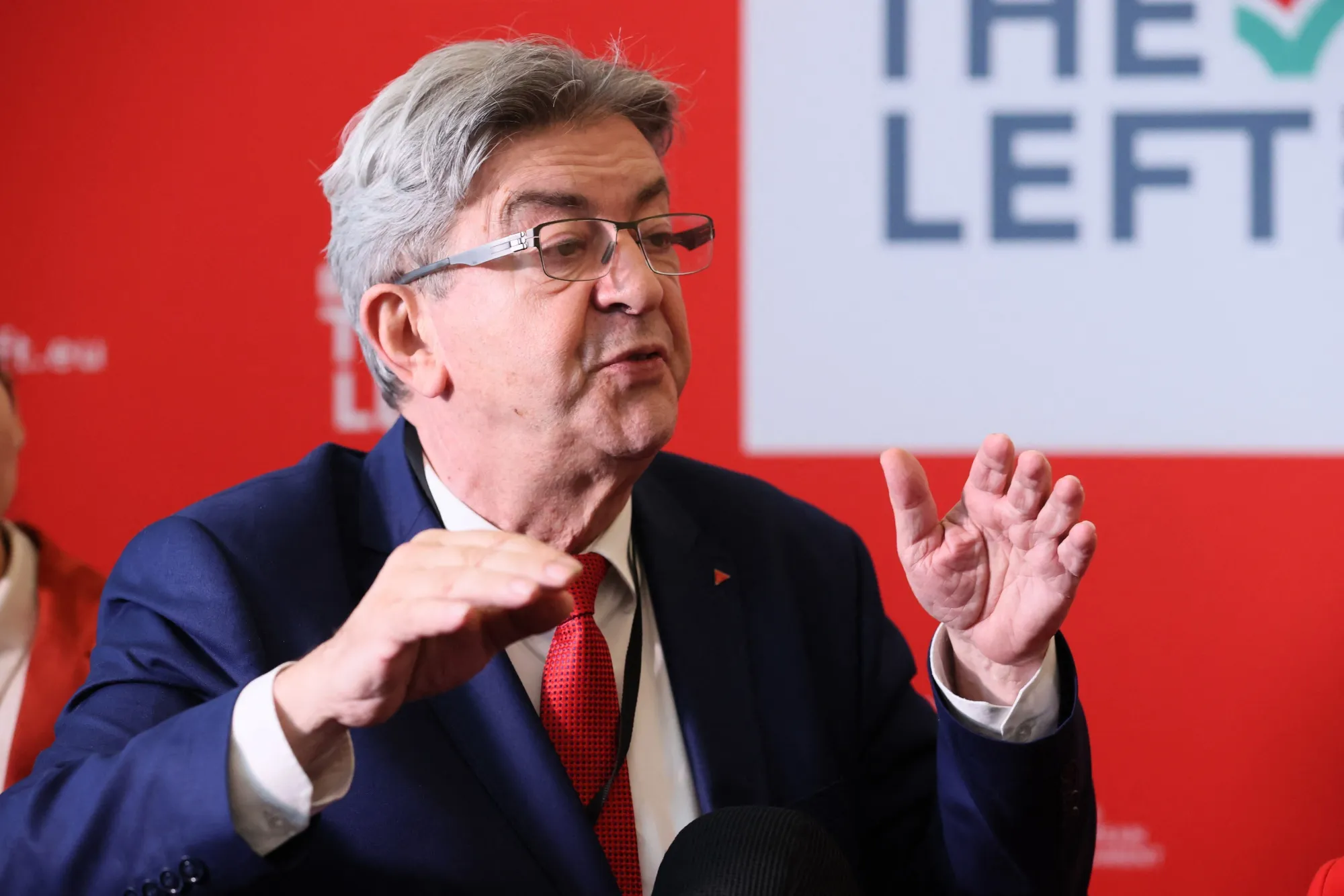 French leftist leader Jean-Luc Melenchon.