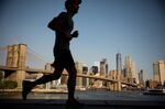 A jogger runs&nbsp;in Brooklyn,&nbsp;New York, in May 2019.