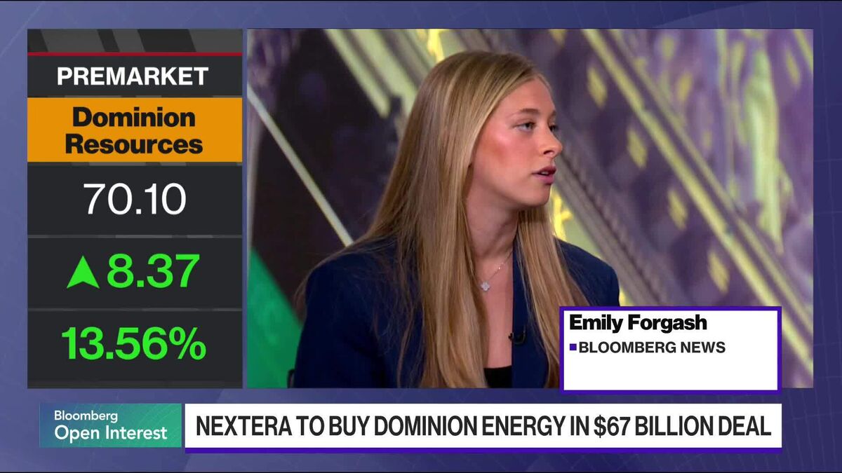 Energy: NextEra Energy has announced its acquisition of Dominion Energy in a deal valued at $67 billion.