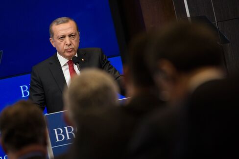 Turkish President Erdogan Delivers Address At Brookings Institution