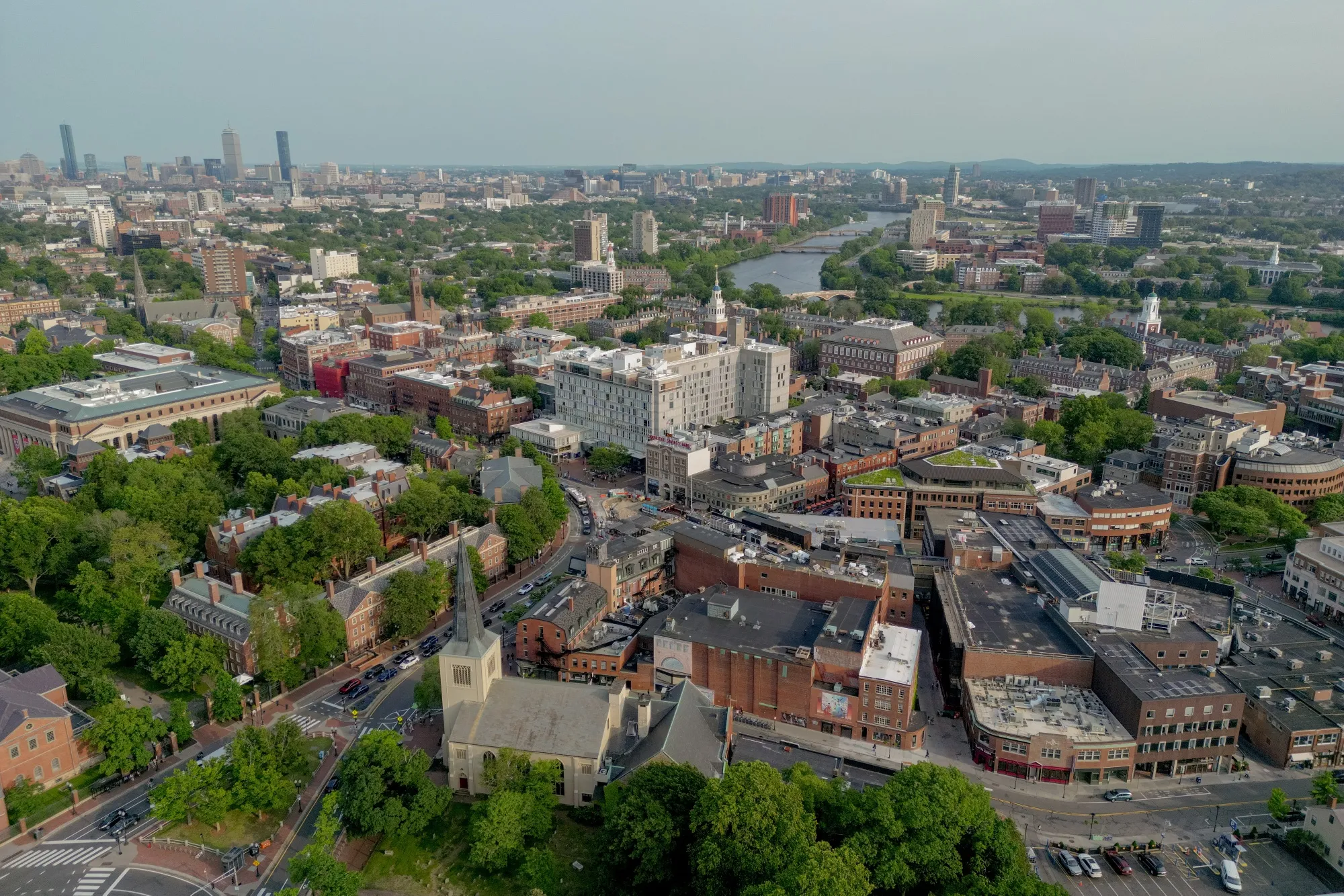 The Harvard University campus in Cambridge, Massachusetts.