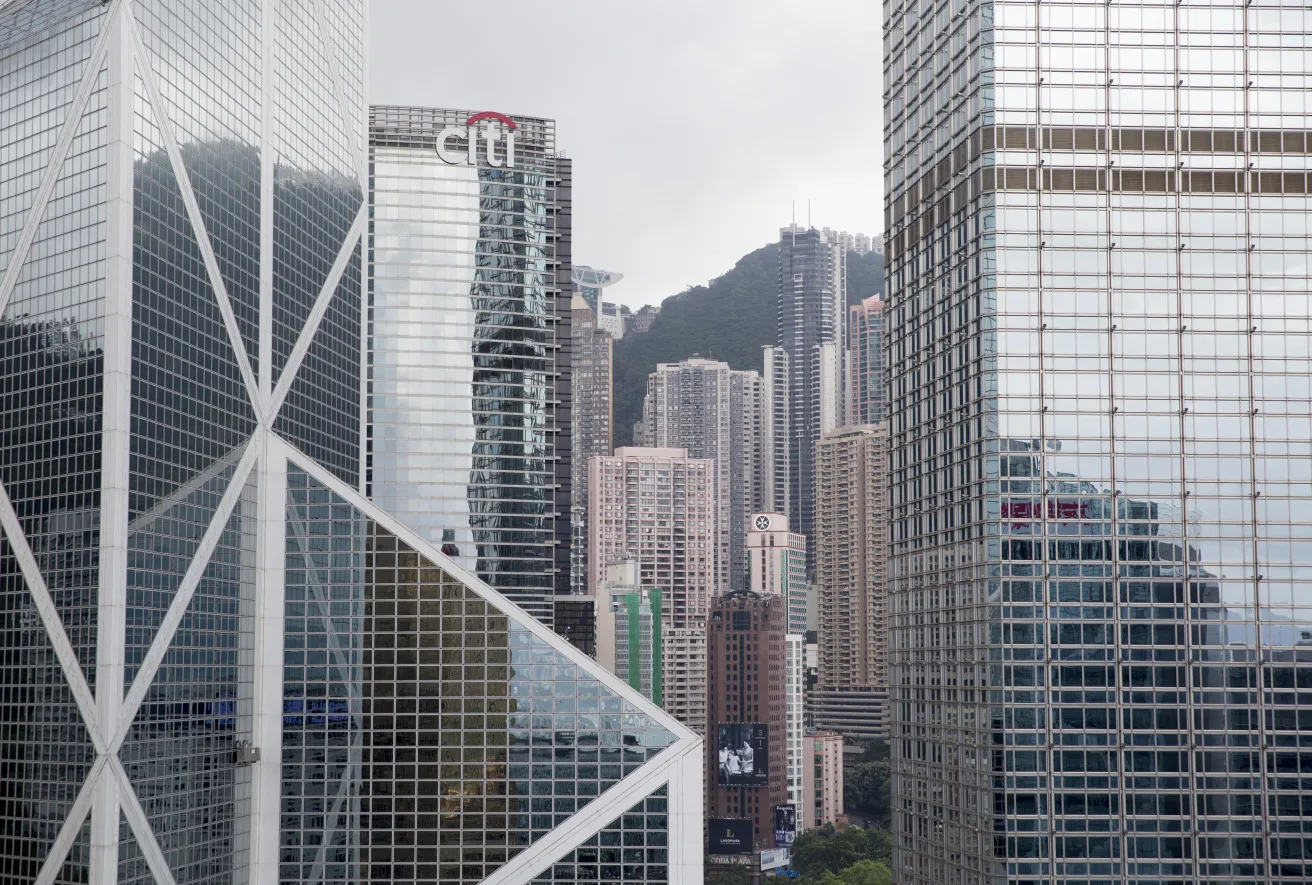 The Central district of Hong Kong, China.