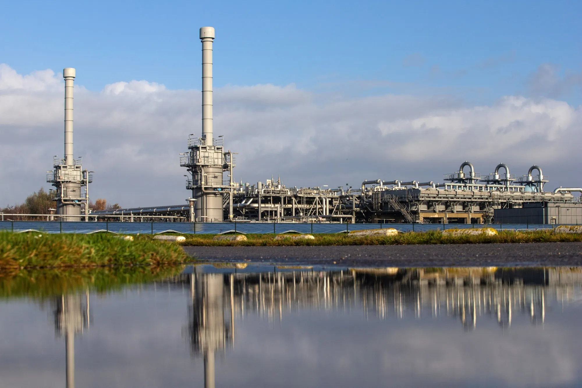 A natural gas condensate storage and distribution site in Norg, Netherlands.