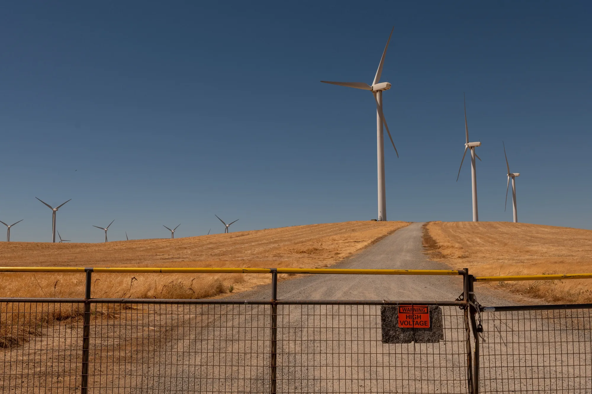 Wind turbines in Rio Vista, California.