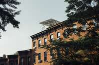 Solar panels on Alfred Ling's roof in the Park Slope neighborhood of Brooklyn.