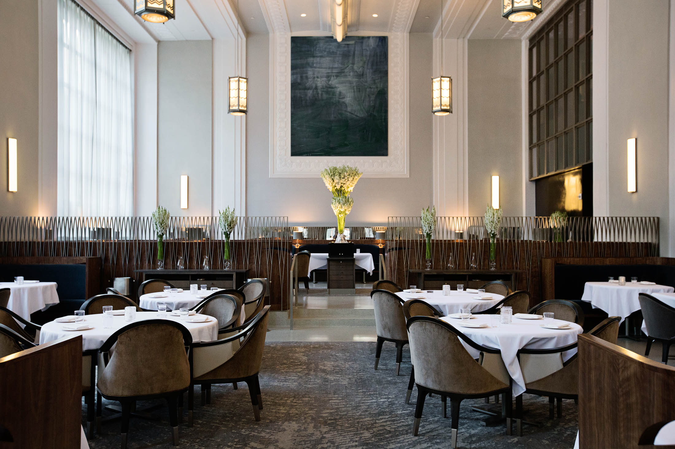 Eleven Madison Park’s main dining room, before Covid-19 struck.