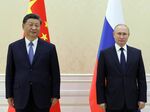 Chinese President Xi Jinping and Russian leader Vladimir Putin on Sept. 15.&nbsp;
