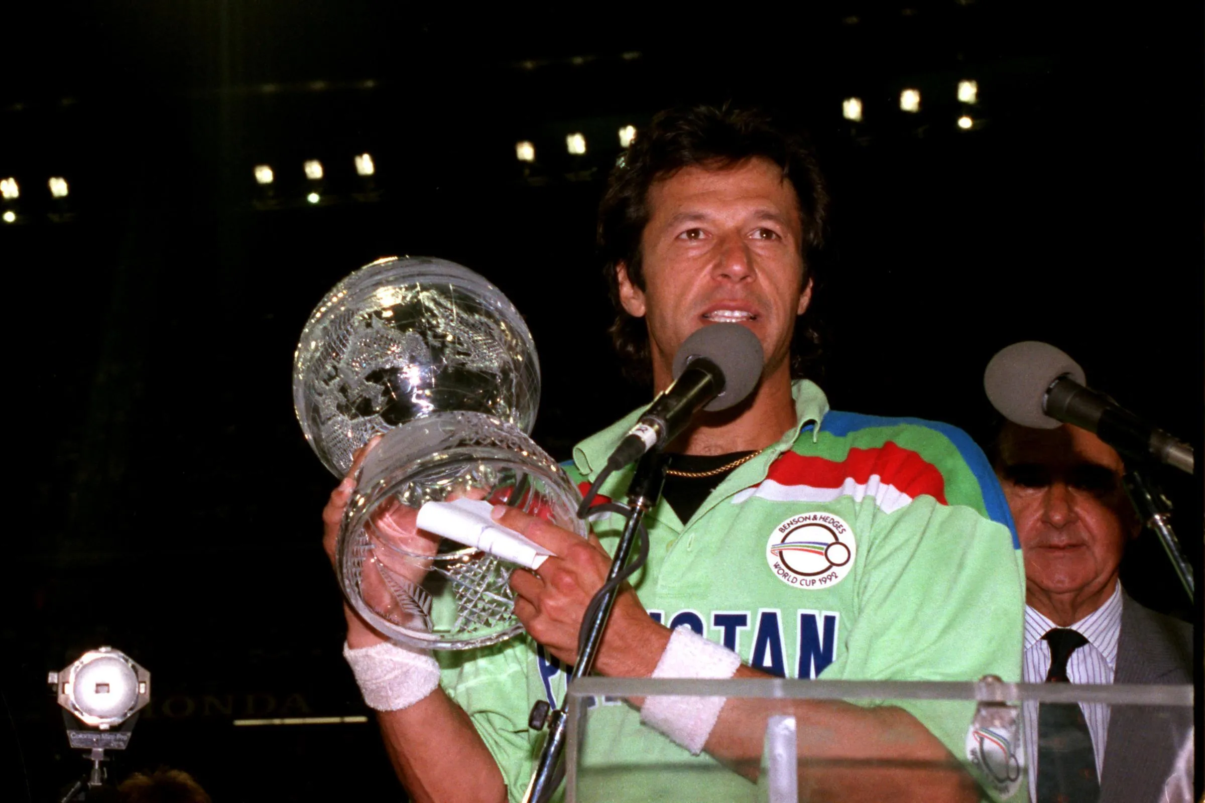 Imran Khan after Pakistan beat England in the final of the 1992 Cricket World Cup.