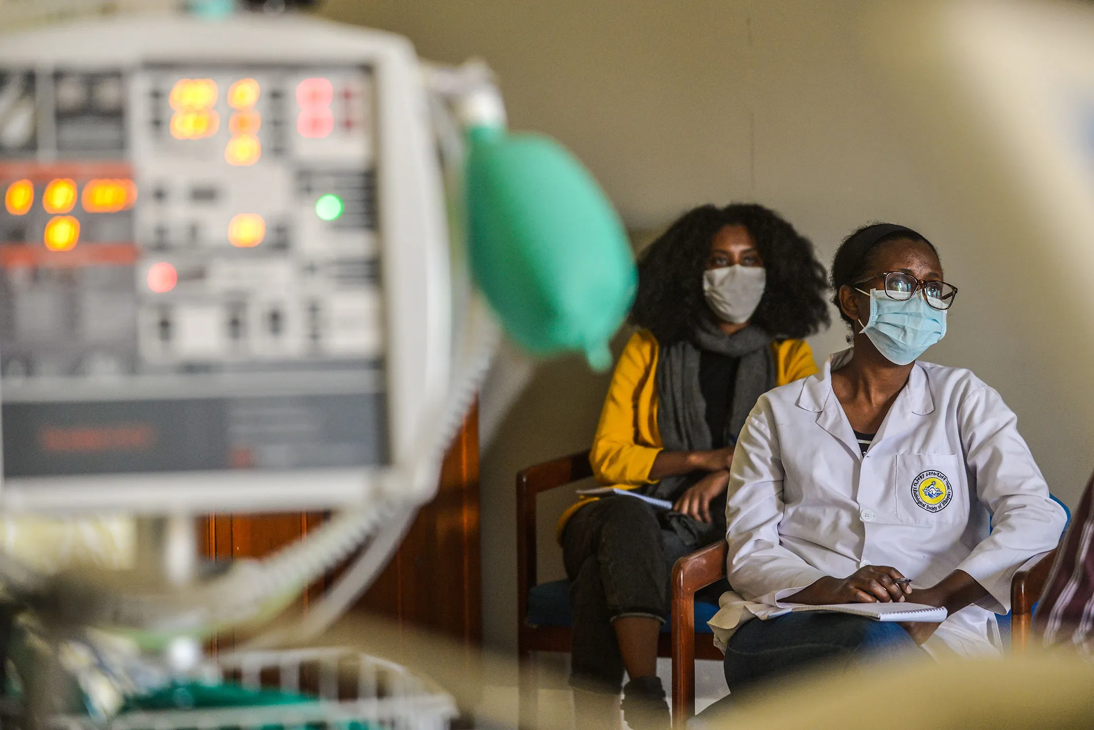 Doctors attend a training session on how to use mechanical ventilators&nbsp;in Addis Ababa on April 1.