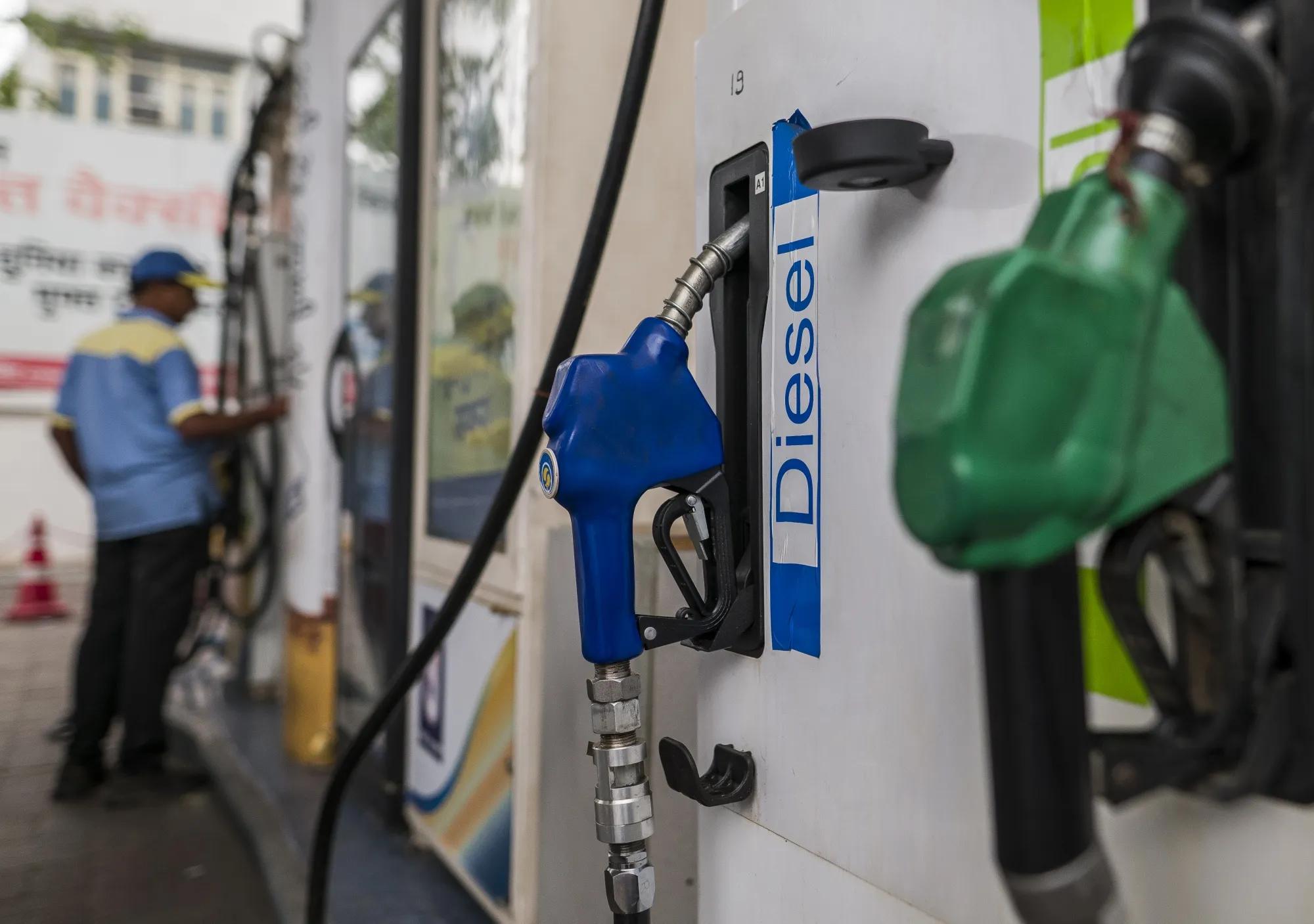 A gas station in New Delhi.&nbsp;