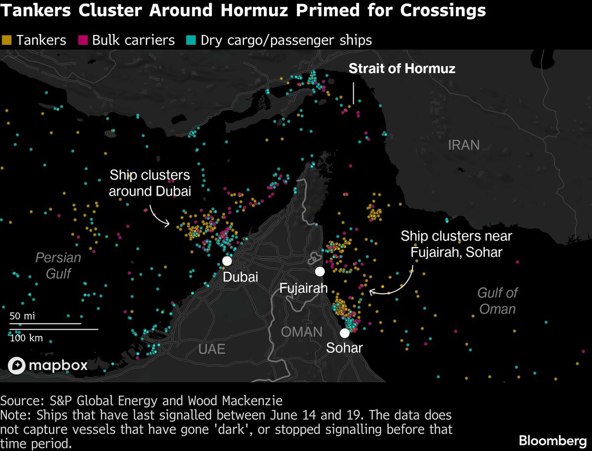 bloomberg.com - Weilun Soon - Supertankers With 80 Million Barrels of Oil Ready to Pass Hormuz