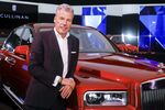 CEO Torsten Müller-Ötvös poses with the Rolls-Royce Cullinan SUV at its media launch in Chichester, U.K. Named after the largest discovered diamond, the $325,000 vehicle is the latest in a long line of six-figure big rigs from the world’s most prestigious automakers.