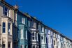 A row of terraced houses in Brighton, UK