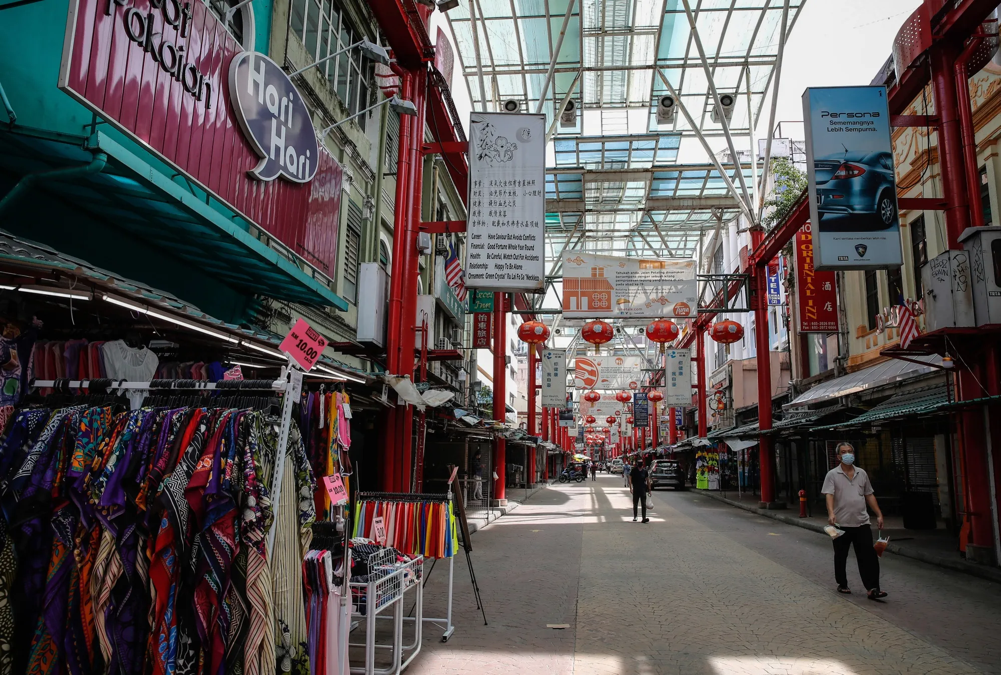 An empty street in Kuala Lumpur on May 7.