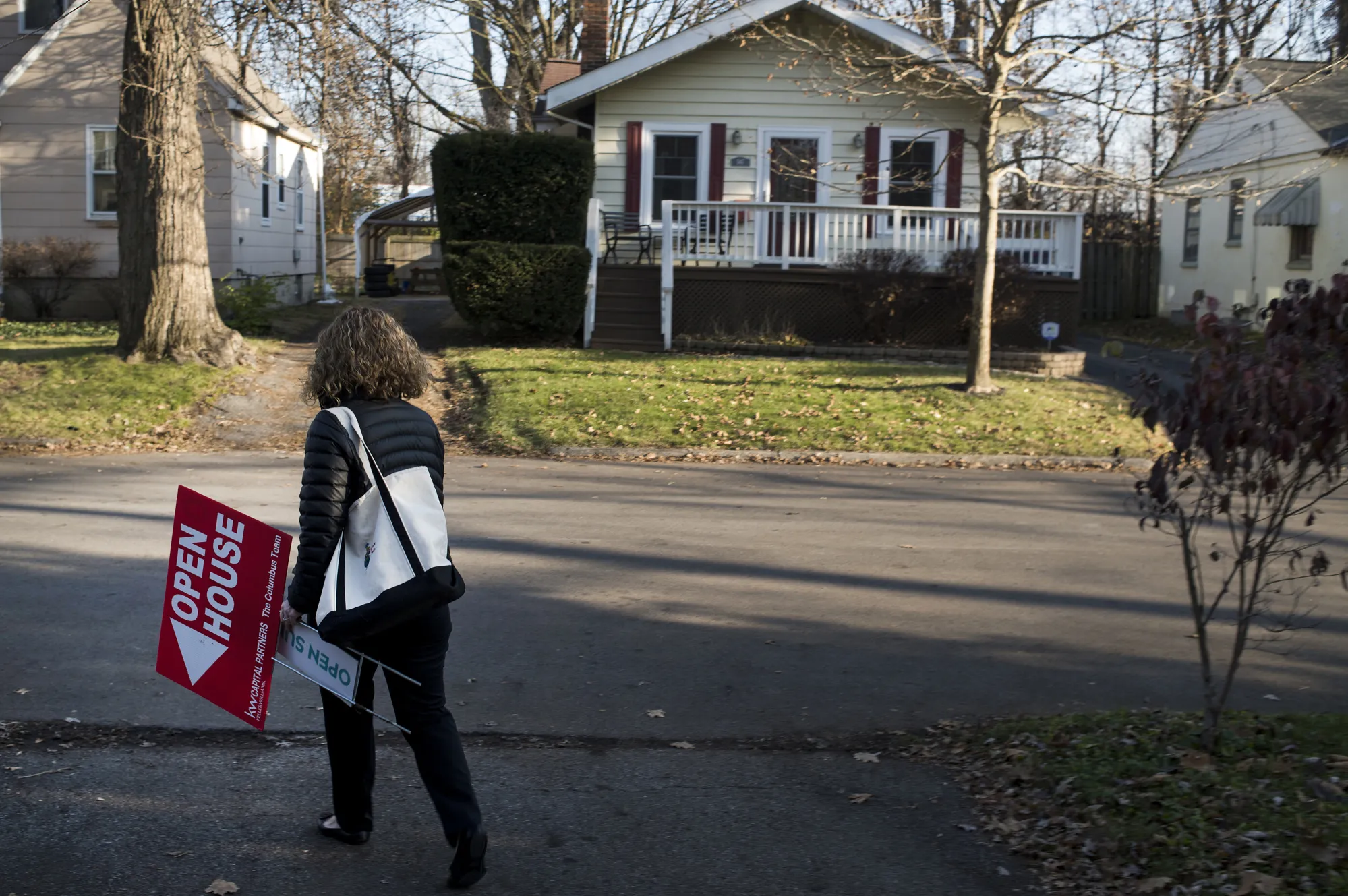 Potential Buyers Attend An Open House Ahead Of Existing Home Sales Figures 