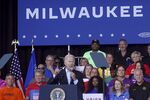 President Joe Biden speaks to union workers at Laborfest in Milwaukee, on Sept. 5.