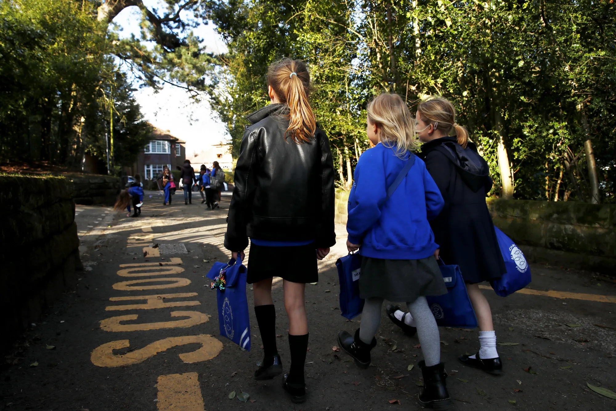 Children walk home school&nbsp;in Altrincham, United Kingdom.&nbsp;