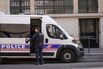 Police outside the Bank of America offices in Paris, on March 28.