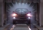 A rain simulation test on the assembly line inside the Haval automobile plant, operated by Great Wall Motor Co. Ltd., at the Uzlovaya industrial park, near Tula, Russia.